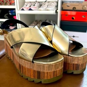 Zara Gold platforms Trafaluc